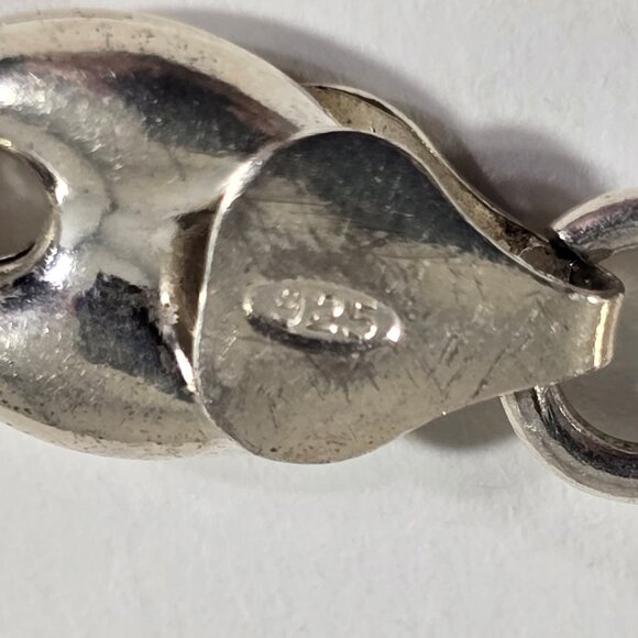 VTG Sterling Silver Bracelet Mariner Anchor Link Chain Hollow Puffy 7" 925 Italy - Picture 7 of 9